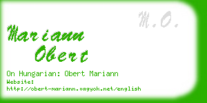 mariann obert business card